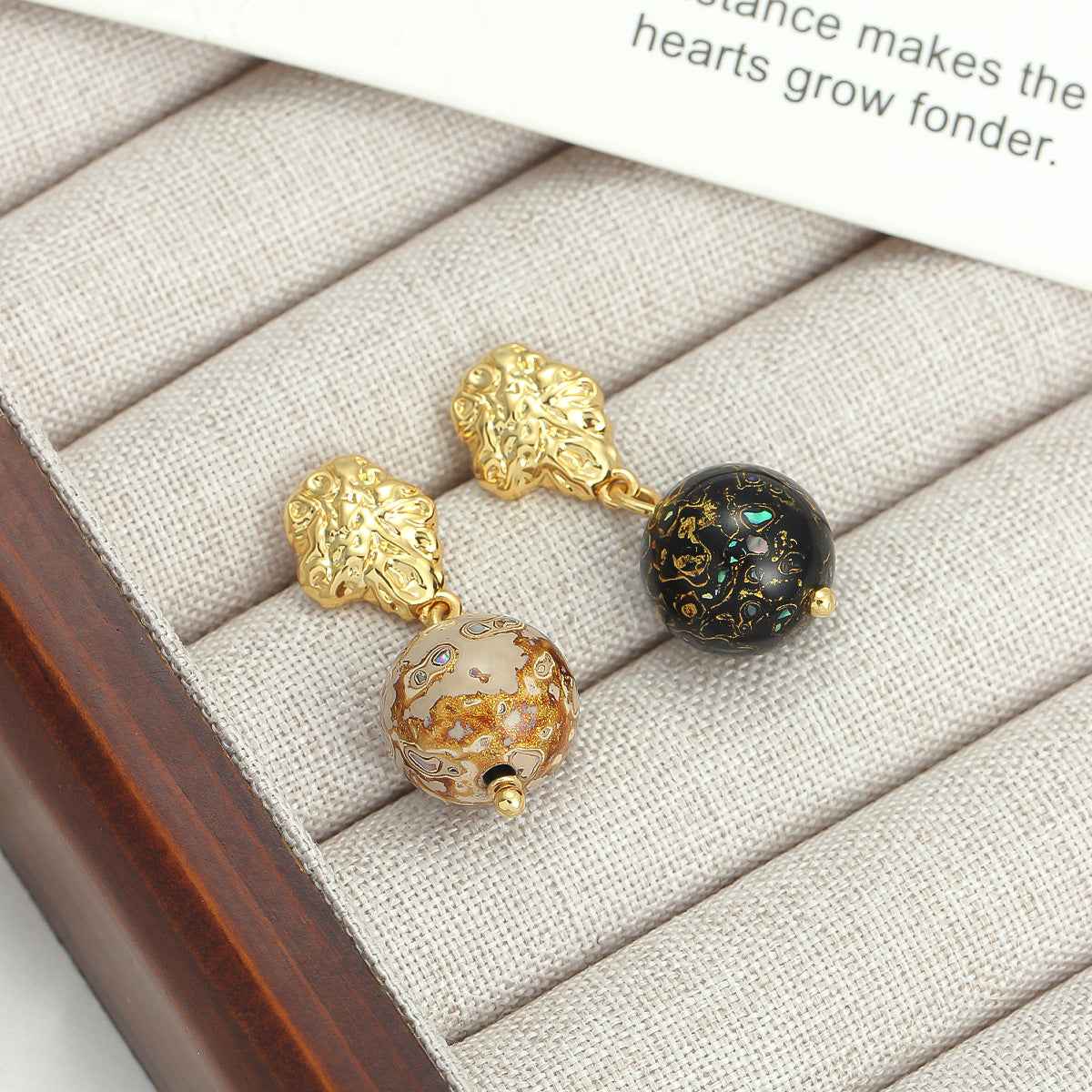 Asymmetric Lacquer Pearl Earrings - Crystalory