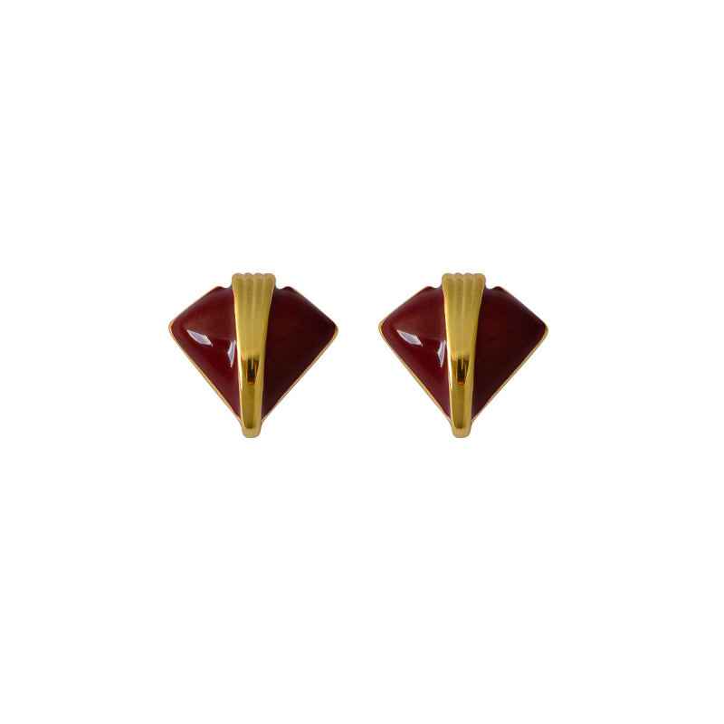 Triangle Stud Earrings - Crystalory