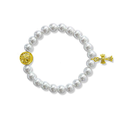 Cross Pearl Jewelry Set - Crystalory