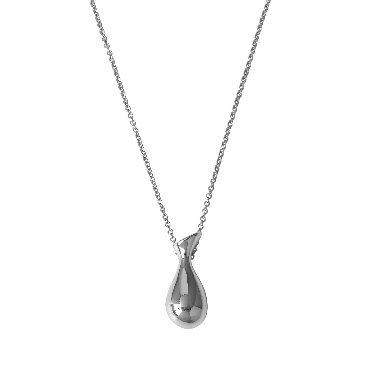 Silver Water Bottle Pendant Necklace - Crystalory