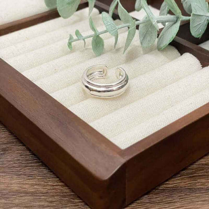Minimalist Adjustable Open Ring - Crystalory