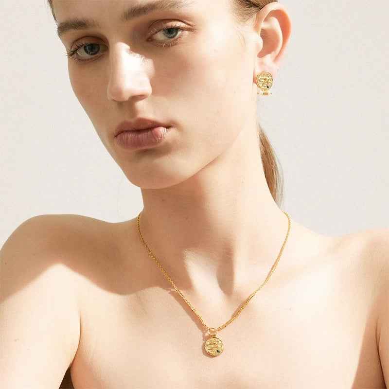 Gold Bird Coin Necklace - Crystalory