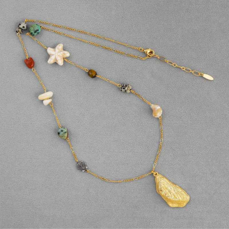 Bohemian Shell Pendant Necklace - Crystalory