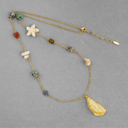Bohemian Shell Pendant Necklace - Crystalory