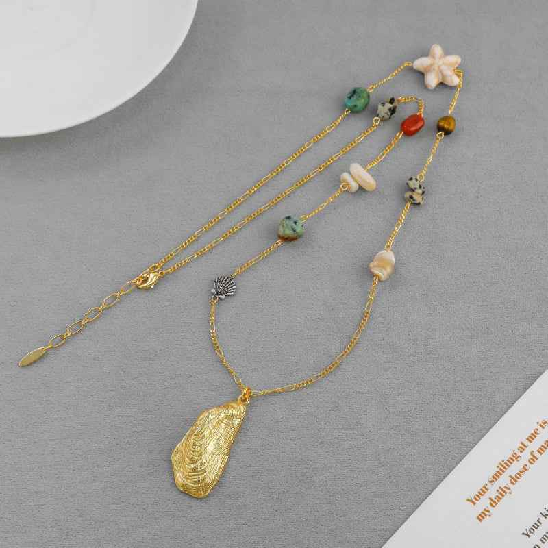 Bohemian Shell Pendant Necklace - Crystalory