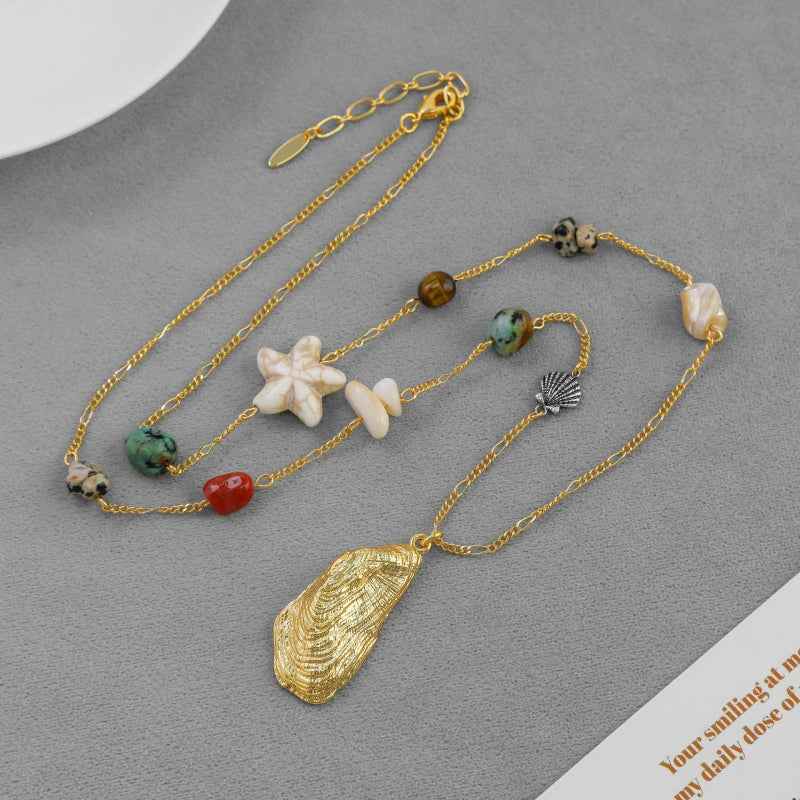 Bohemian Shell Pendant Necklace - Crystalory