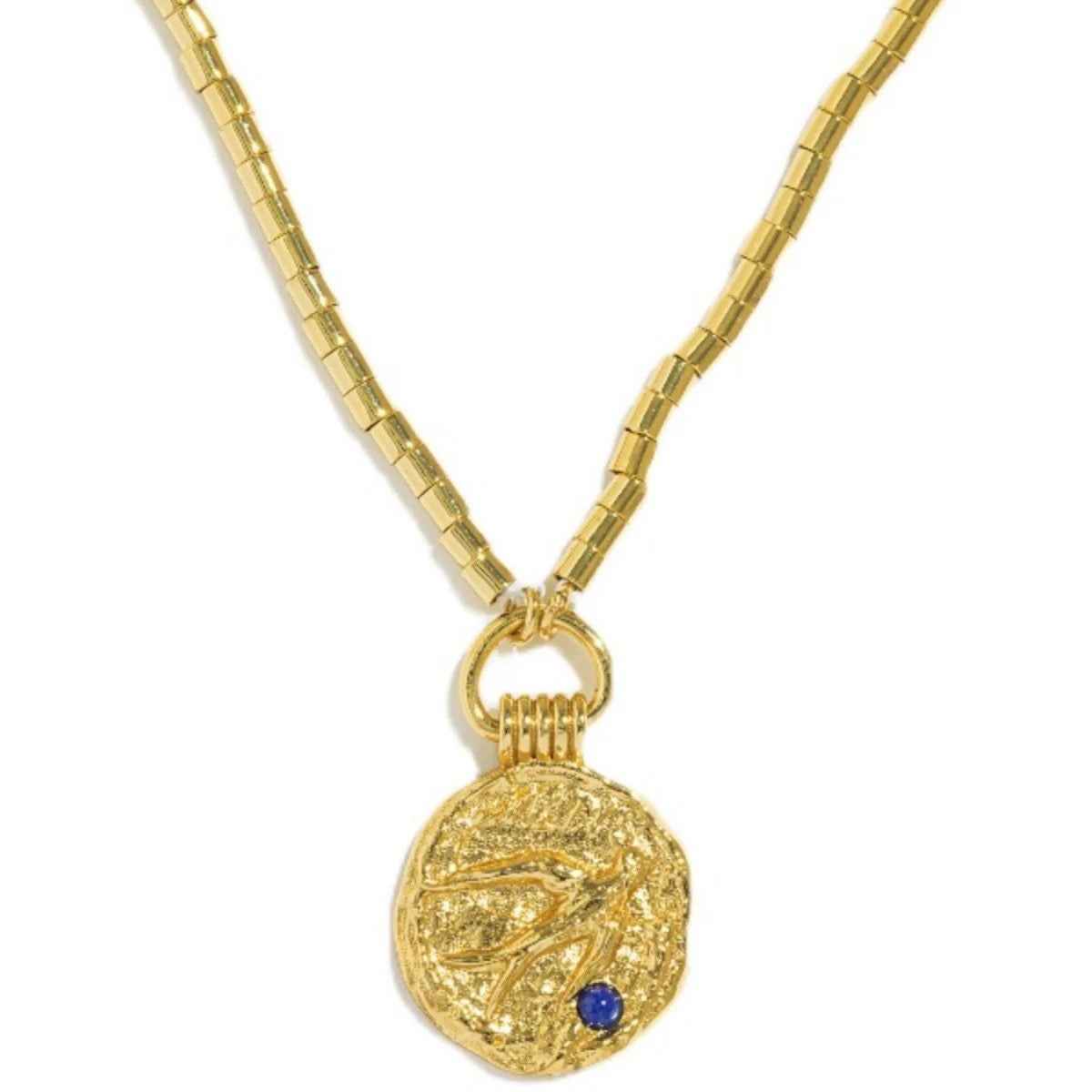 Gold Bird Coin Necklace - Crystalory