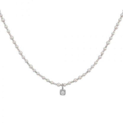 Gray Pearl Pendant Necklace - Crystalory