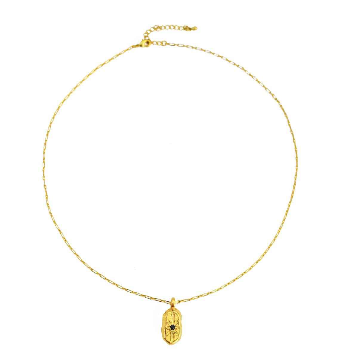 French Shield Star Necklace - Crystalory