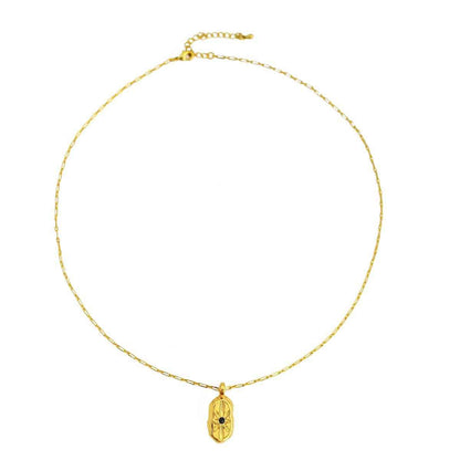 French Shield Star Necklace - Crystalory