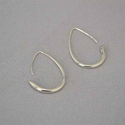 Minimalist Teardrop Hoop Earrings - Crystalory