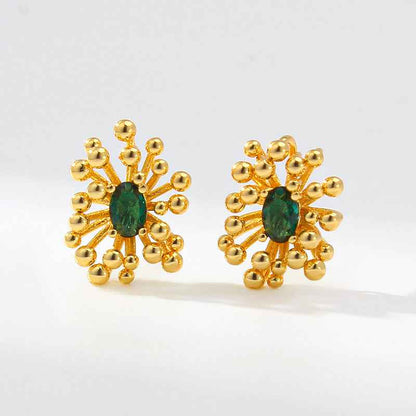 Elegant Mimosa Zircon Stud Earrings - Crystalory