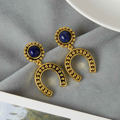 Lapis Lazuli Horseshoe Jewelry Set - Crystalory