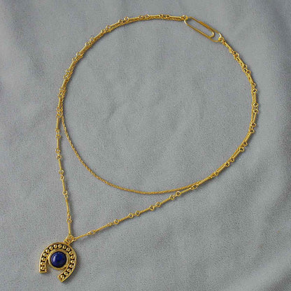 Lapis Lazuli Horseshoe Jewelry Set - Crystalory