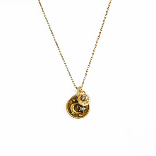 Moon & Star Amulet Necklace