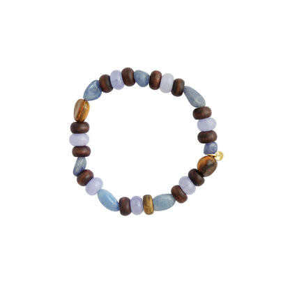 Sandalwood Beaded Bracelet Set - Crystalory