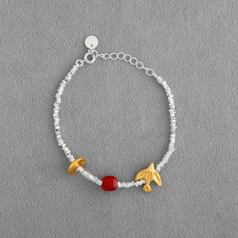 Silver Flying Swallow Bracelet