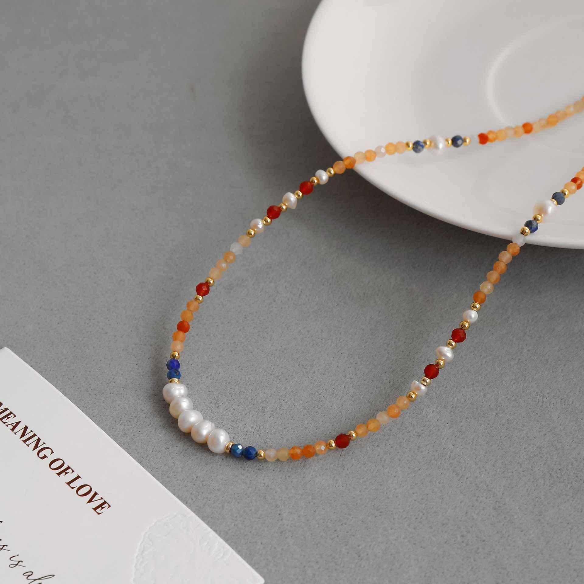 Van Gogh Sunflower Beaded Necklace - Crystalory