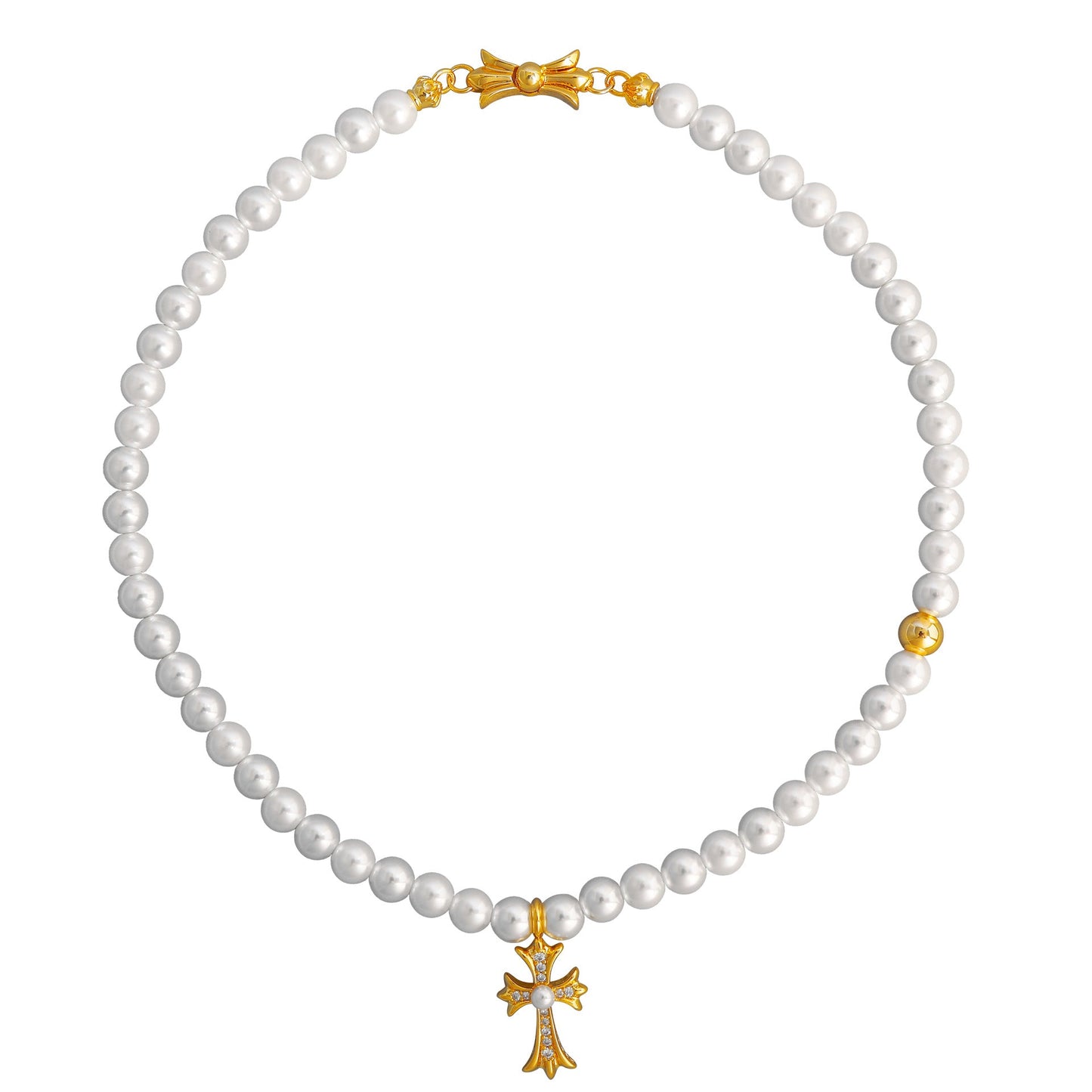 Cross Pearl Jewelry Set - Crystalory