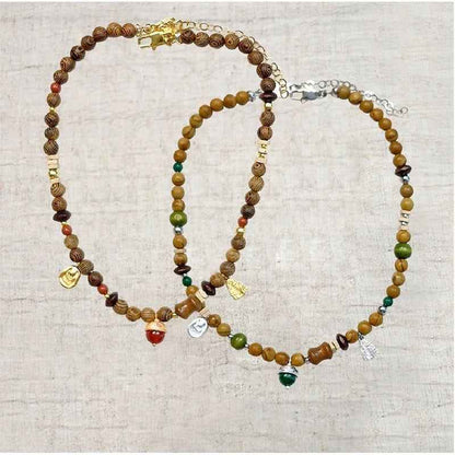 Hill Series Acorn Beaded Necklace - Crystalory