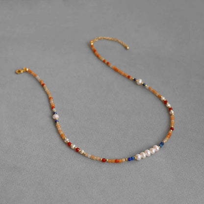 Van Gogh Sunflower Beaded Necklace - Crystalory