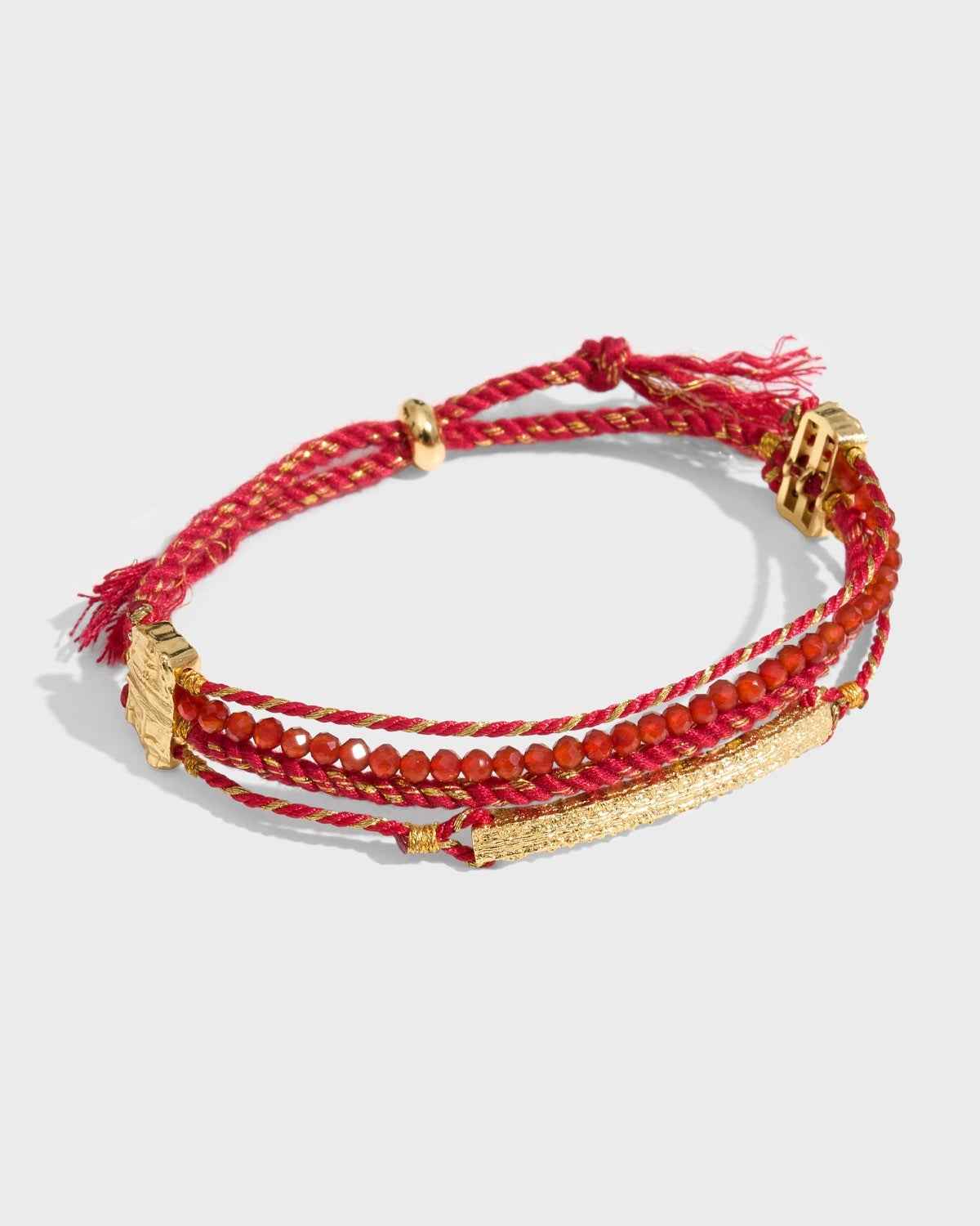 Red Agate Multi-Layer Bracelet