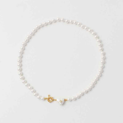 Heart Pearl Choker Necklace - Crystalory