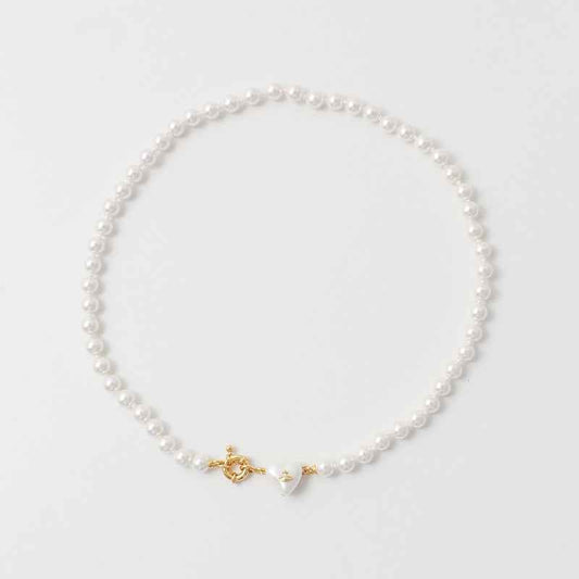 Heart Pearl Choker Necklace - Crystalory