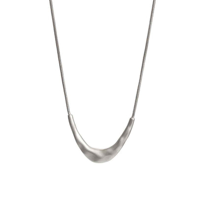U-Shaped Smiley Pendant Necklace - Crystalory