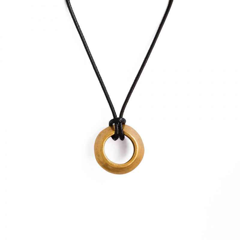 Vintage Circle Pendant Necklace - Crystalory