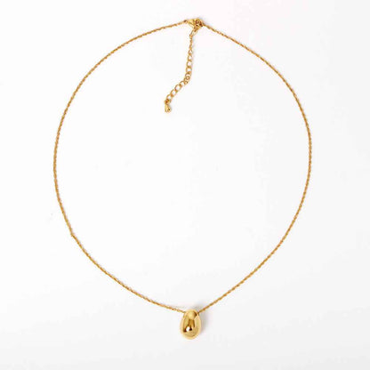 Gold Teardrop Pendant Necklace - Crystalory