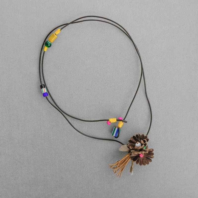 Vintage Braided Flower Pendant Necklace - Crystalory