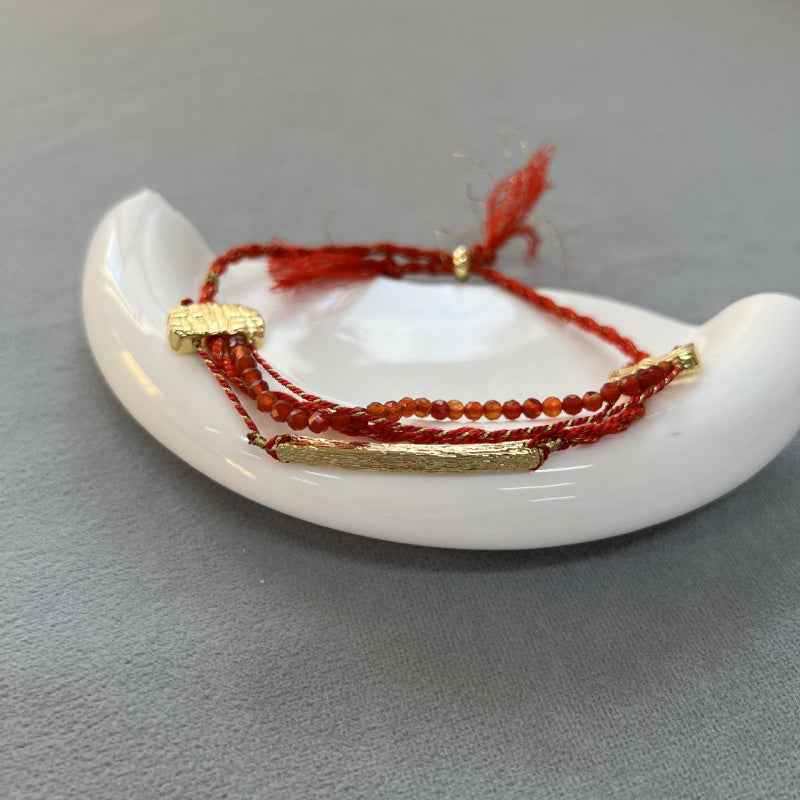 Red Agate Multi-Layer Bracelet
