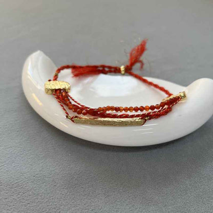 Red Agate Multi-Layer Bracelet