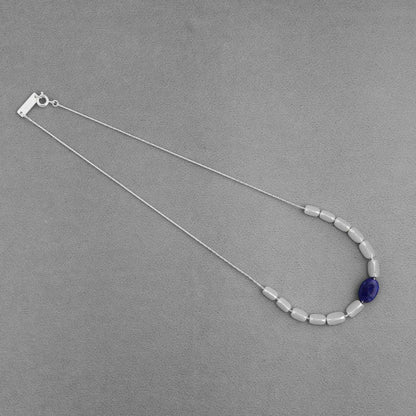 Lapis Lazuli Silver Necklace - Crystalory