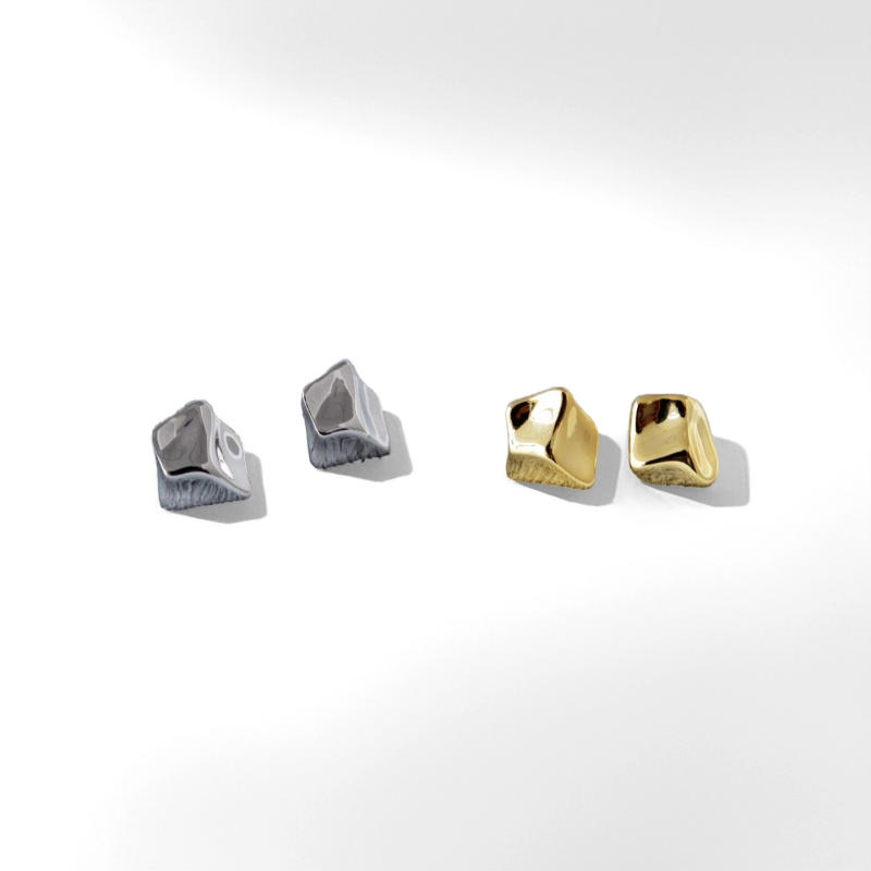Meteorite Stud Earrings - Crystalory