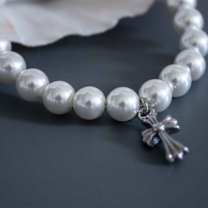 Cross Pearl Jewelry Set - Crystalory