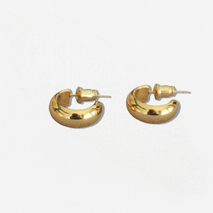 Mini Bean Hoop Earrings - Crystalory
