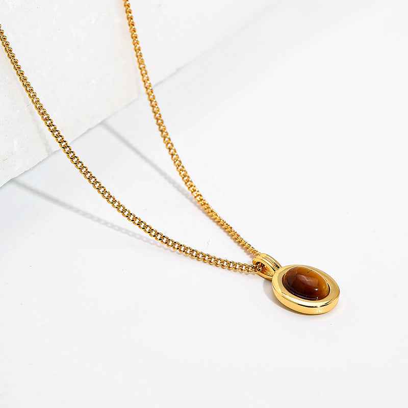 Tiger Eye Pendant Necklace - Crystalory