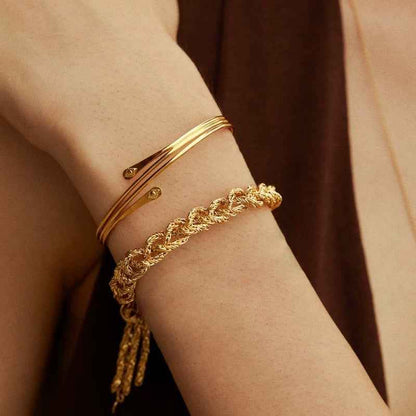 Gold Rope Chain Bracelet