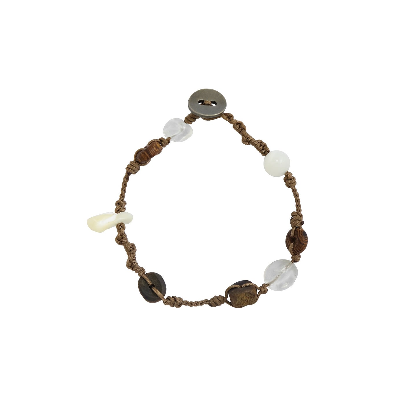 Handmade Wooden Bead Necklace & Bracelet Set - Crystalory