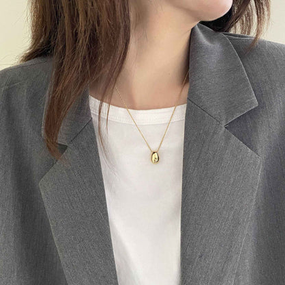 Gold Teardrop Pendant Necklace - Crystalory