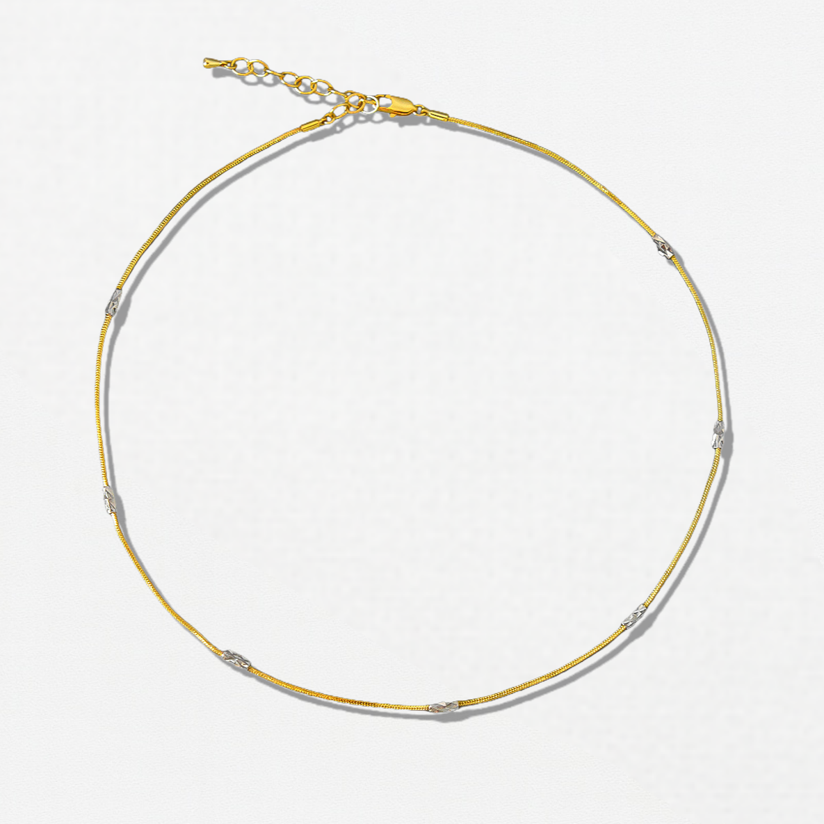 Engraved Tube Snake Chain Necklace - Crystalory