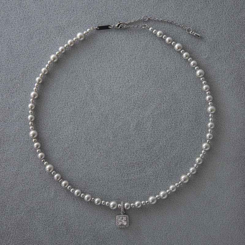 Gray Pearl Pendant Necklace - Crystalory