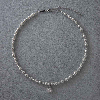 Gray Pearl Pendant Necklace - Crystalory