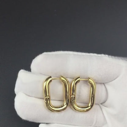 Minimalist U-Shaped Hoop Earrings