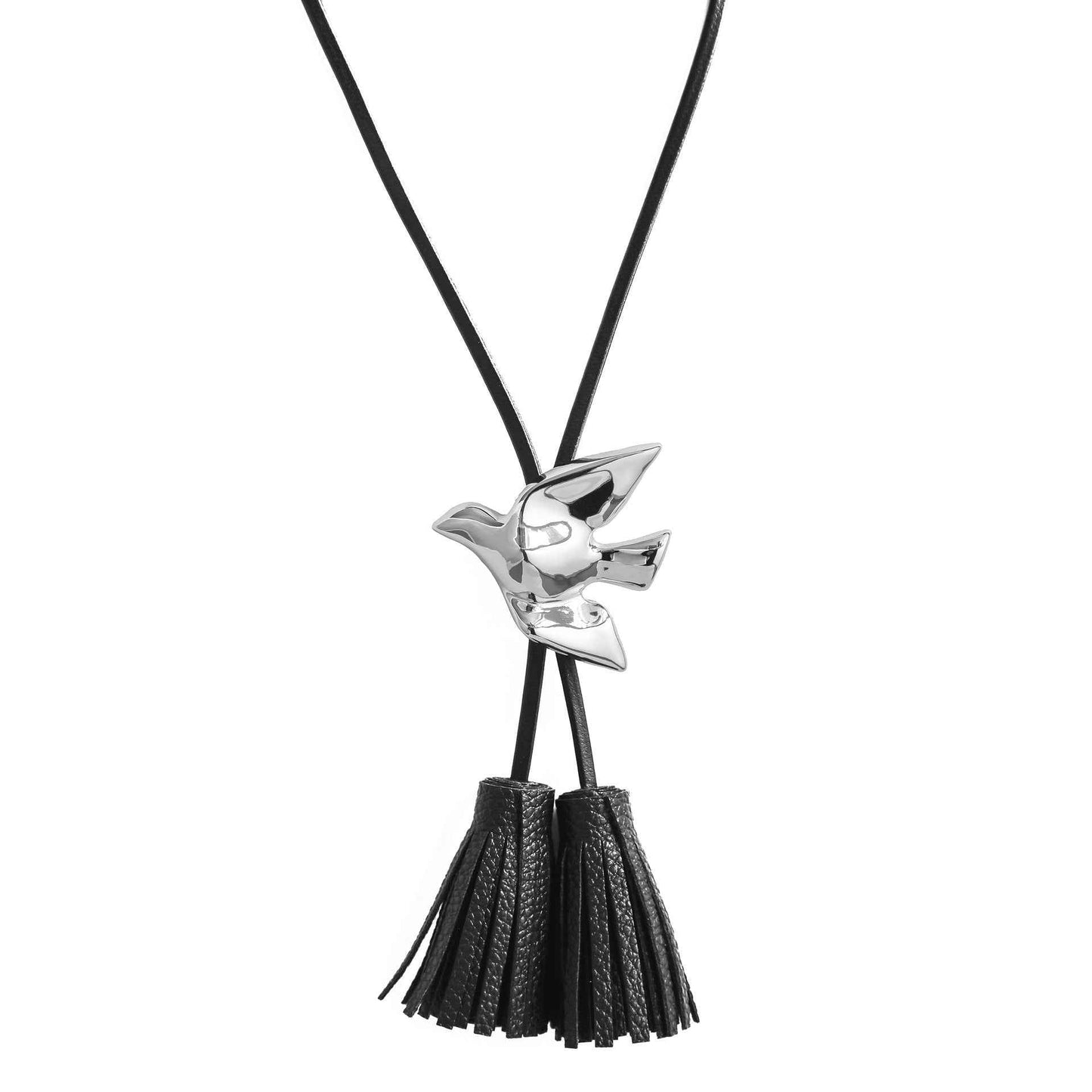 Swallow Long Tassel Necklace - Crystalory