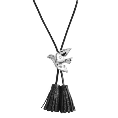 Swallow Long Tassel Necklace - Crystalory