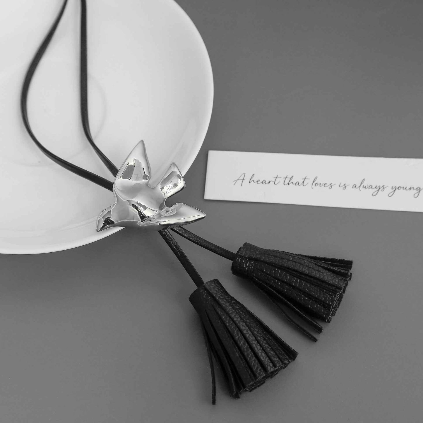 Swallow Long Tassel Necklace - Crystalory