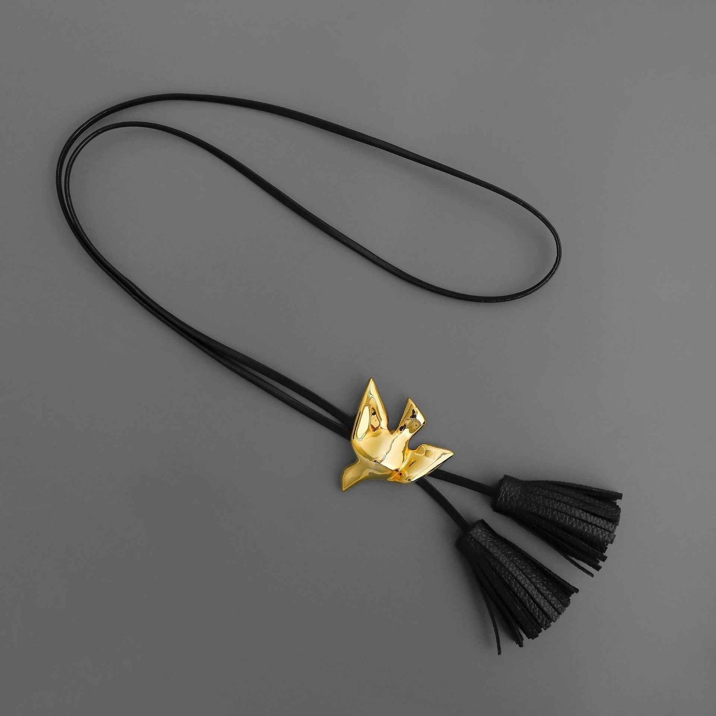 Swallow Long Tassel Necklace - Crystalory